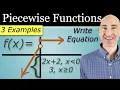 Write Piecewise Function Equations with Confidence - Graph to Equation