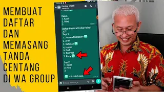 BAGAIMANA CARA ISI / BUAT LIST DI WHATSAPP  DAN MENAMBAHKAN TANDA CENTANG