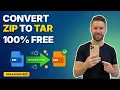 Convert ZIP Files to TAR Format Free Online MiConvert com