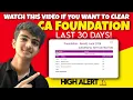 CA FOUNDATION SEPT 26 Last 30 Days Guidance Yakshit Jain