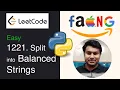 LeetCode 1221 Split a String in Balanced Strings Python Easy
