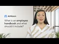 What is an employee handbook and what should it include