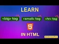 Mastering BIG SMALL and HR tag in HTML - A Beginner s Guide
