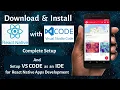 Download Install React Native with Android Studio Setup Visual Studio Code as IDE Tutorial 2021