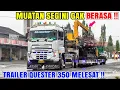 Gak BERASA !! Trailer QUESTER GWE 350 Muatan Mesin BOR XCMG XZ1350 Kirim ke Cilacap
