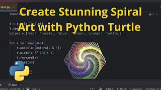 Create Stunning Spiral Art with Python Turtle Easy Python Graphics Tutorial