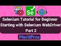 Selenium Tutorial for Beginner - Starting with Selenium WebDriver