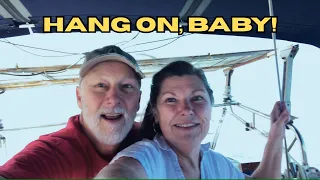 Heeled Over in 15 Knots of Wind! Live Action Sailing On SV Daisy Mae