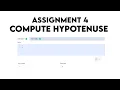 Compute Hypotenuse Assignment 4 CCBP NxtWave CCBP 4 0 Telugu Python Coding