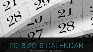 2018-2019 School System Calendar