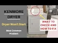 Dryer Won t Start Kenmore What To Check and How To Fix