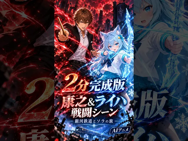 AIアニメ制作ライブ」巨大ロボ戦の完成映像