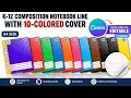 K-12 Composition Writing Notebook Line with 10 Colored Cover Canva Editable Template