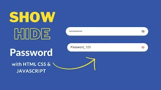 Show Hidden Password using HTML CSS and Javascript Password Visibility Toggle