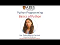 Basics of Python Python Programming ABES Engineering College
