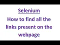 Selenium - Find All the links on the webpage