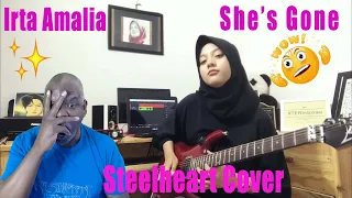 Download Reaction to Irta Amalia - She's Gone (Steelheart Cover) | Lead Guitar Female Cover MP3