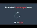 Animated Hamburger Menu Icon with CSS Toggle Menu Icon