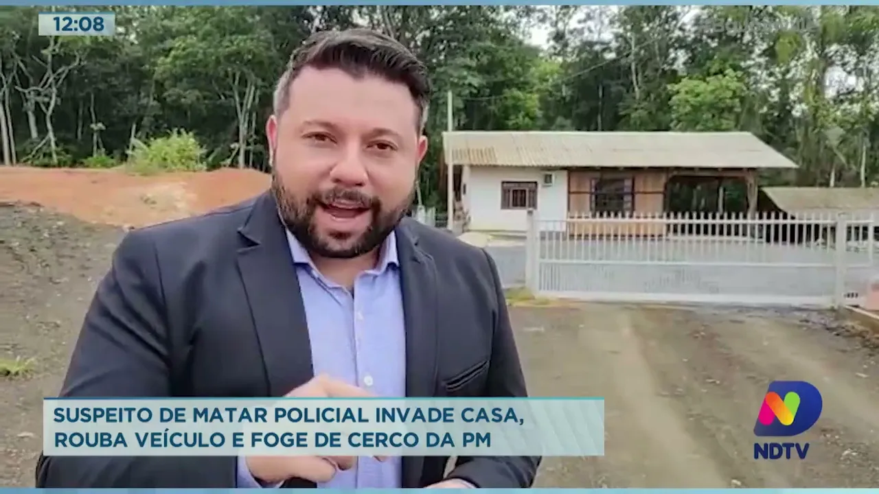 Suspeito de matar policial invade casa, rouba veículo e foge de cerco da PM
