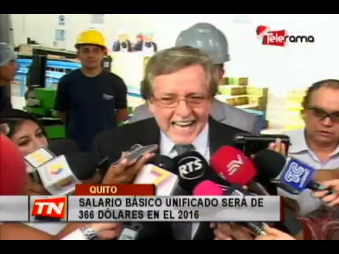 Salario básico unificado será de 366 dólares en el 2016