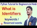 what is identifiers in python What is Keywords or Reserved Word python tutorial 9