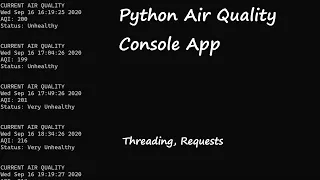 Create a Python Air Quality Console Application in One