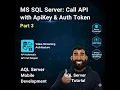 MS SQL Server Call API with ApiKey Auth Token Part 3