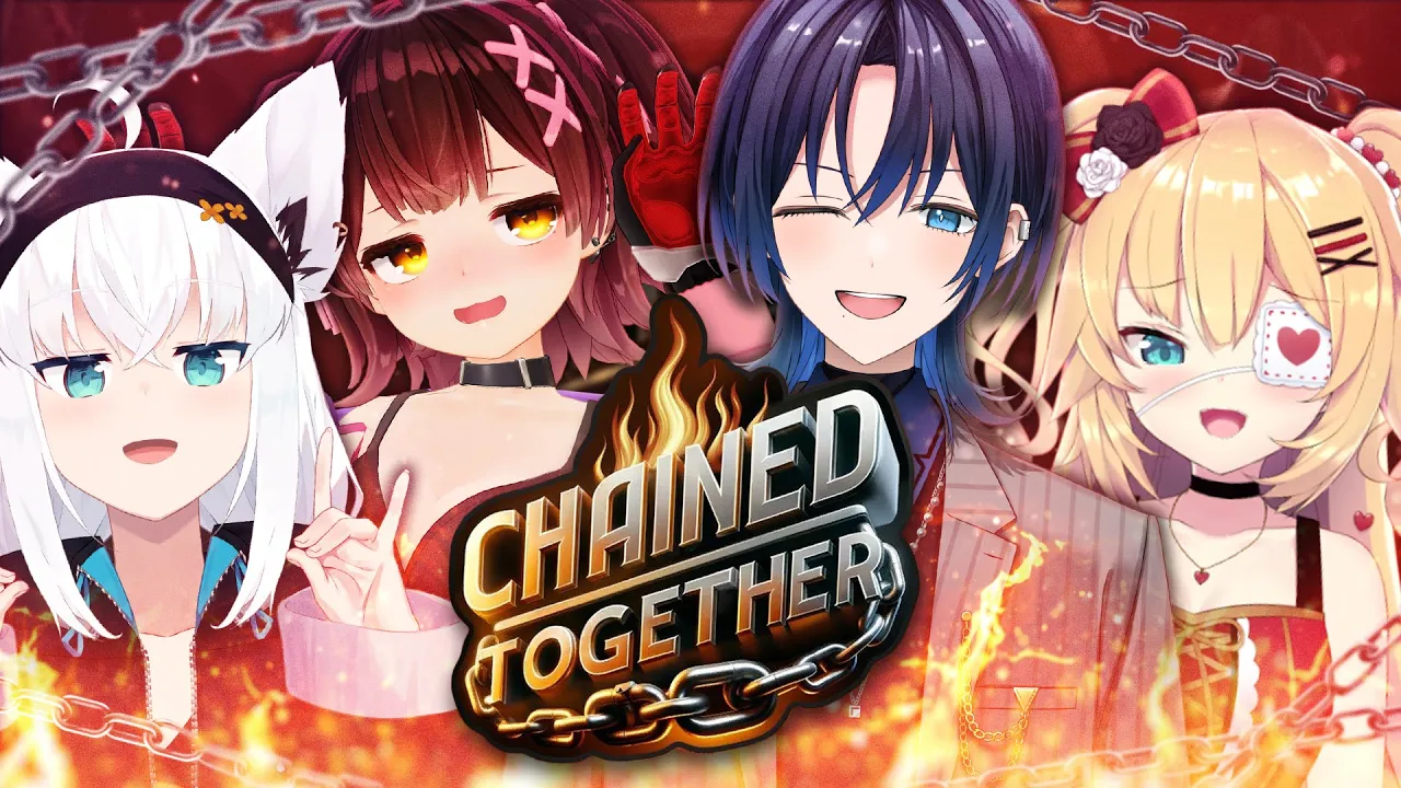 【Chained Together】落ちたら連帯責任のギスギス鬼畜ゲーｗｗ鎖で繋がれたボク達はチーム友達＾＾！？【ホロライブ /  ＃アハ風呂 】