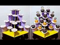 DIY CUPCAKES STAND LAYERED CUPCAKE STAND USING CARDBOARD