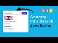 Country info Search Using JavaScript Country guide project using JavaScript
