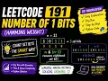 LeetCode 191 - Number of 1 Bits Hamming Weight