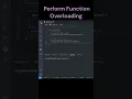 Program to Perform Function Overloading