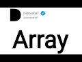 Array Meaning in English