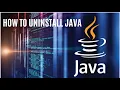 How to uninstall JAVA for windows 11