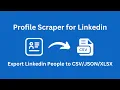 How to scrape and export LinkedIn Profiles to CSV JSON and XLSX Excel in 2026