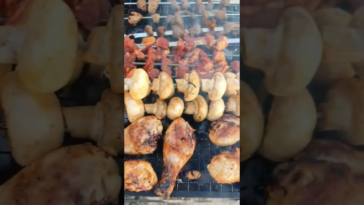 BBQ and mushroom