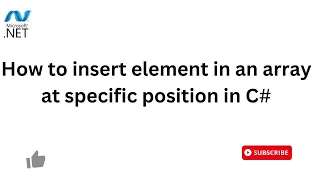 How to insert element in an array at specific position in C