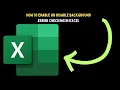 How To Enable or Disable Background Error Checking In Excel