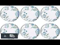 Hana Ikat Melamine Dinner Plate Blue 10 5 Set