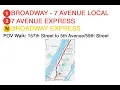 NYC Subway POV Walk 157th Street to 5th Street via Times Square-42nd Street 4K 60FPS
