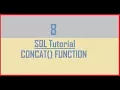Tutorial 8 SQL CONCAT Function