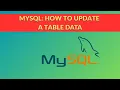 How to UPDATE A Table Data in MySQL