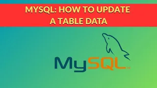 How to UPDATE A Table Data in MySQL