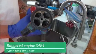 Engine buggered S4E4. Later Than We Think, Sailing Angelique of Vancouver