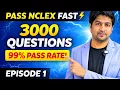 Episode 1 3000 Previously Asked NCLEX Questions 99 Pass Strategy