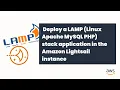 Deploy a LAMP Linux Apache MySQL PHP stack application in Amazon Lightsail instance