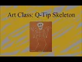 Halloween Art Class Q-Tip Skeleton