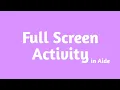 How to Make Full Screen Activity in Aide Aide Android Development The Anonymous