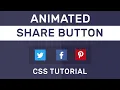Animated Social Share Button CSS CSS Social Buttons CSS Tutorial