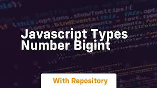 Javascript types number bigint